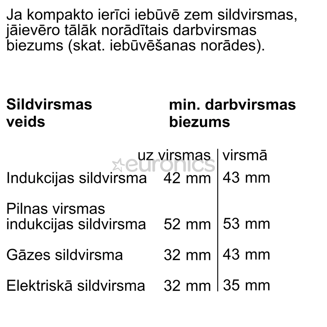 Bosch, 45 L, melna - Iebūvējama cepeškrāsns ar mikroviļņu funkciju