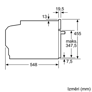 Bosch, 45 L, melna - Iebūvējama cepeškrāsns ar mikroviļņu funkciju