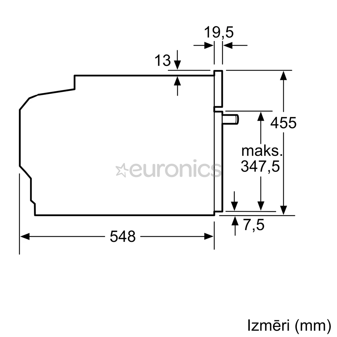 Bosch, 45 L, melna - Iebūvējama cepeškrāsns ar mikroviļņu funkciju