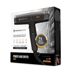 Hedgehog SOHO, 1500 W, melna - Matu fēns