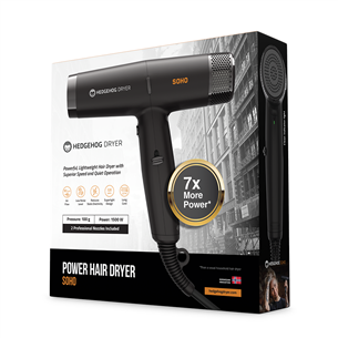 Hedgehog SOHO, 1500 Вт, черный - Фен