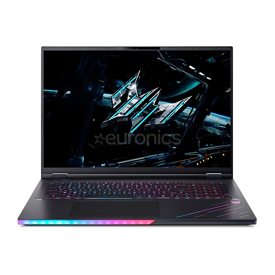 Acer Predator Helios Neo 18 AI, 18'', WQXGA, Mini-LED, 250 Hz, Ultra 9, 32 GB, 2 TB, RTX 5080, ENG, melna - Portatīvais dators