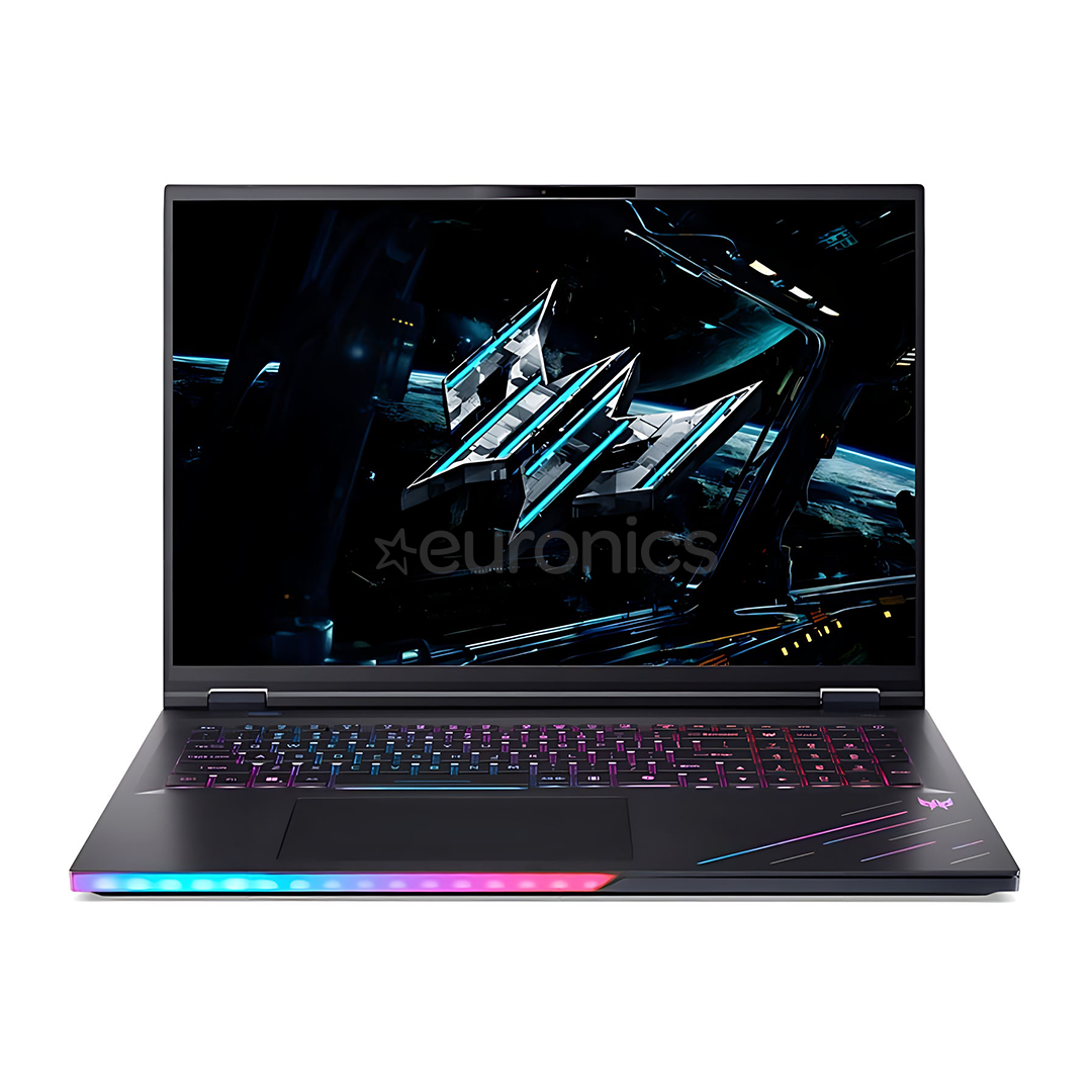 Acer Predator Helios Neo 18 AI, 18'', WQXGA, Mini-LED, 250 Hz, Ultra 9, 32 GB, 2 TB, RTX 5080, ENG, melna - Portatīvais dators