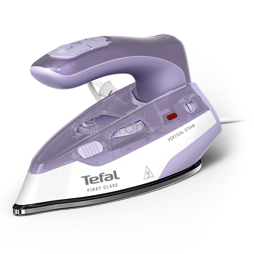 Tefal First Class, 1000 Вт, сиреневый/белый - Дорожный утюг