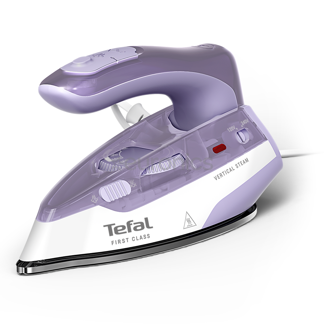 Tefal First Class, 1000 Вт, фиолетовый/белый - Дорожный утюг