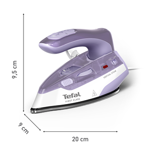Tefal First Class, 1000 Вт, фиолетовый/белый - Дорожный утюг