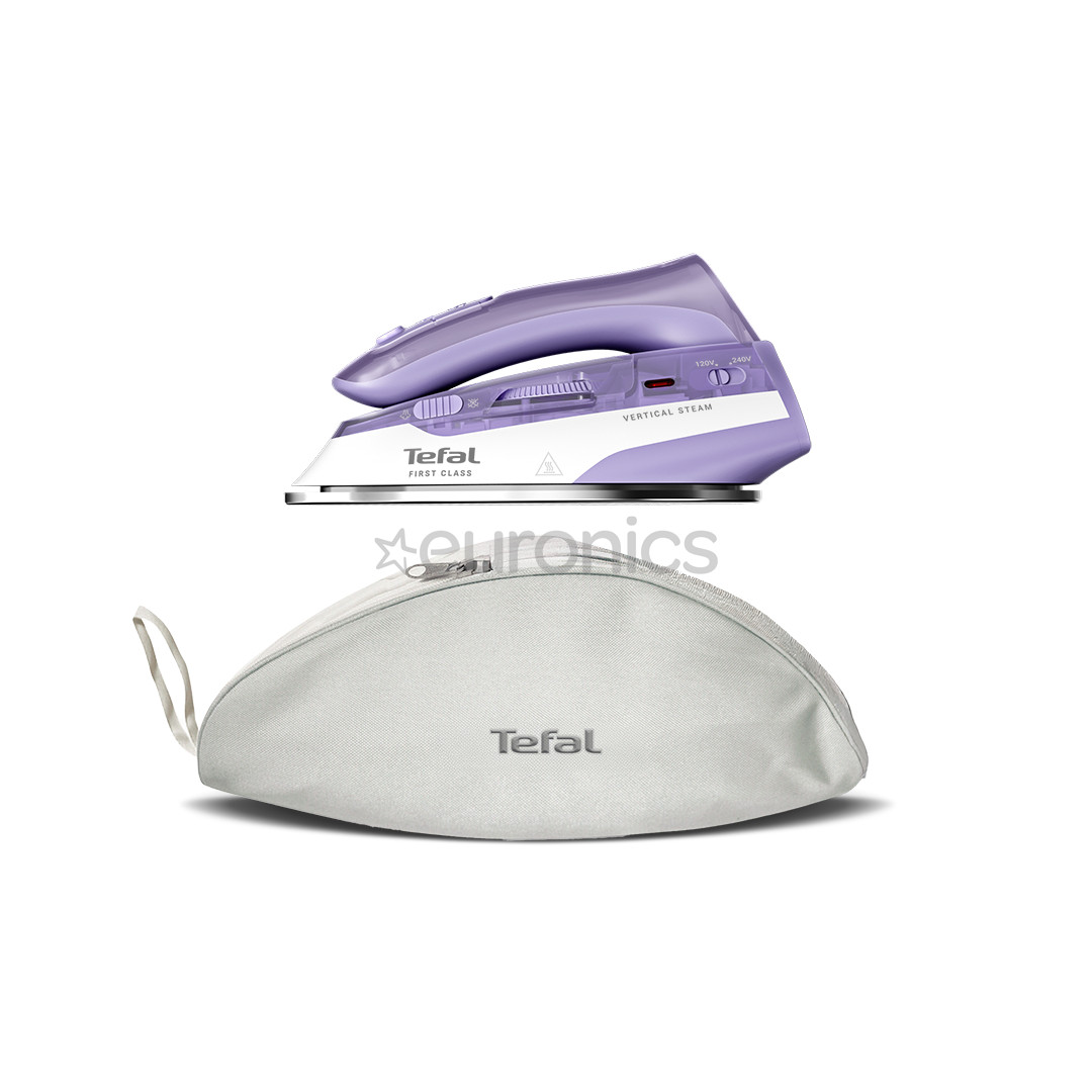 Tefal First Class, 1000 Вт, сиреневый/белый - Дорожный утюг