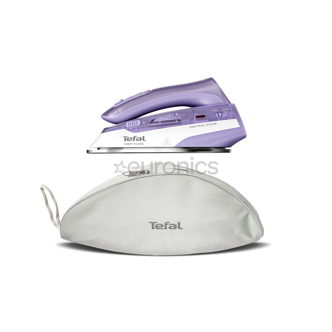 Tefal First Class, 1000 Вт, фиолетовый/белый - Дорожный утюг