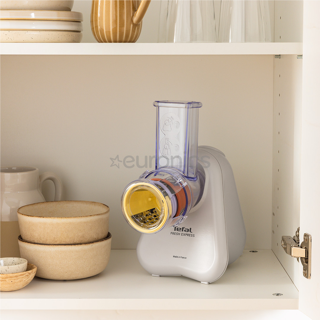 Tefal Fresh Express, gaiši pelēka - Elektriskā dārzeņu rīve