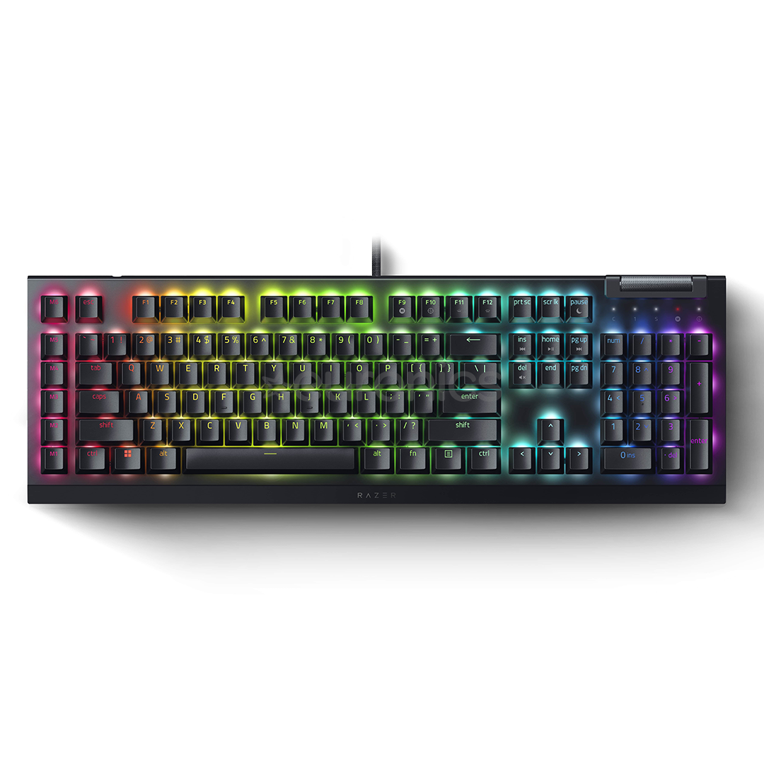 Razer BlackWidow V4 X, Green Switch, механическая, US, черный - Клавиатура