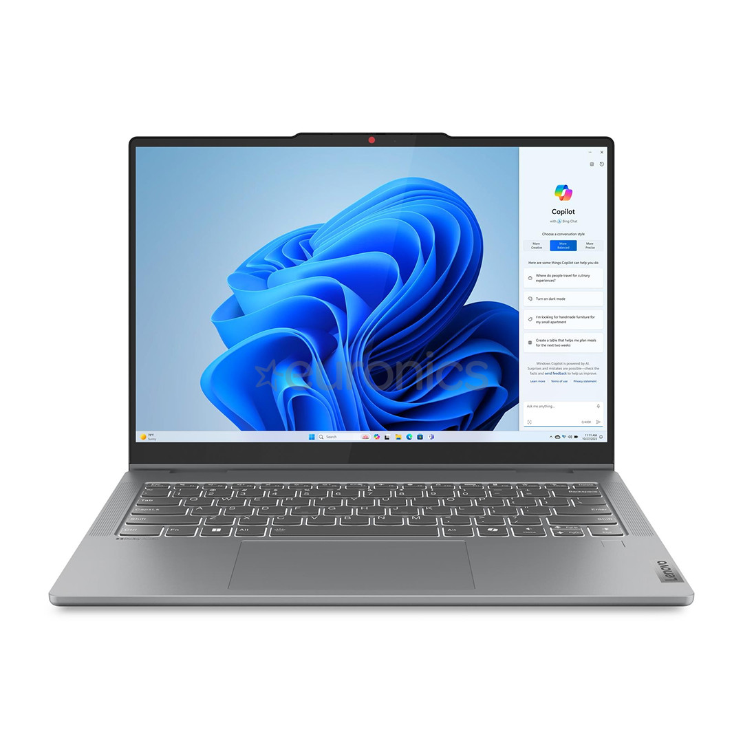 Lenovo IdeaPad 5 2-in-1 Gen 9, 14'', WUXGA, OLED, i5, 16 GB, 512 GB, ENG, pelēka - Portatīvais dators