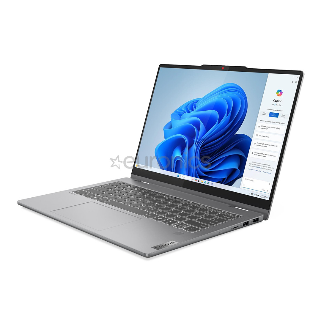 Lenovo IdeaPad 5 2-in-1 Gen 9, 14'', WUXGA, OLED, i5, 16 GB, 512 GB, ENG, pelēka - Portatīvais dators