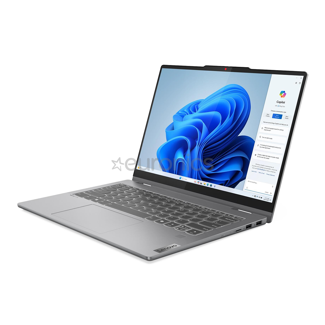 Lenovo IdeaPad 5 2-in-1 Gen 9, 14'', WUXGA, OLED, i5, 16 GB, 512 GB, ENG, pelēka - Portatīvais dators