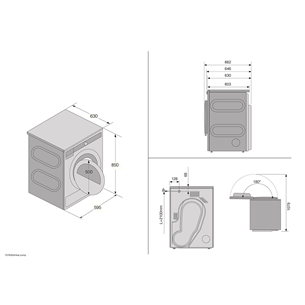Asko, 8 kg, dziļums 63 cm - Veļas žāvētājs