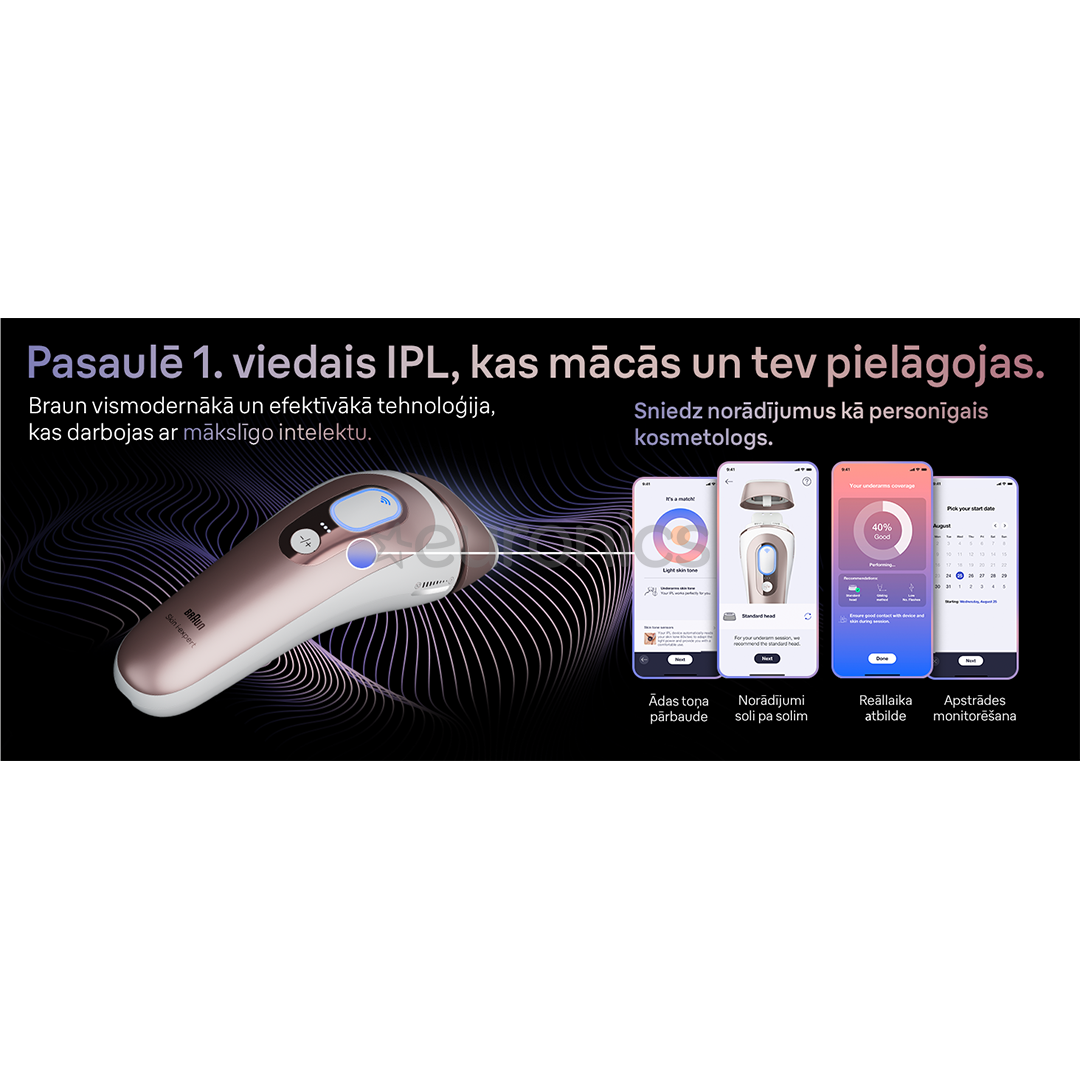 Braun IPL Skin i-Expert Pro 7 PL7147, белый/золотистый - Фотоэпилятор