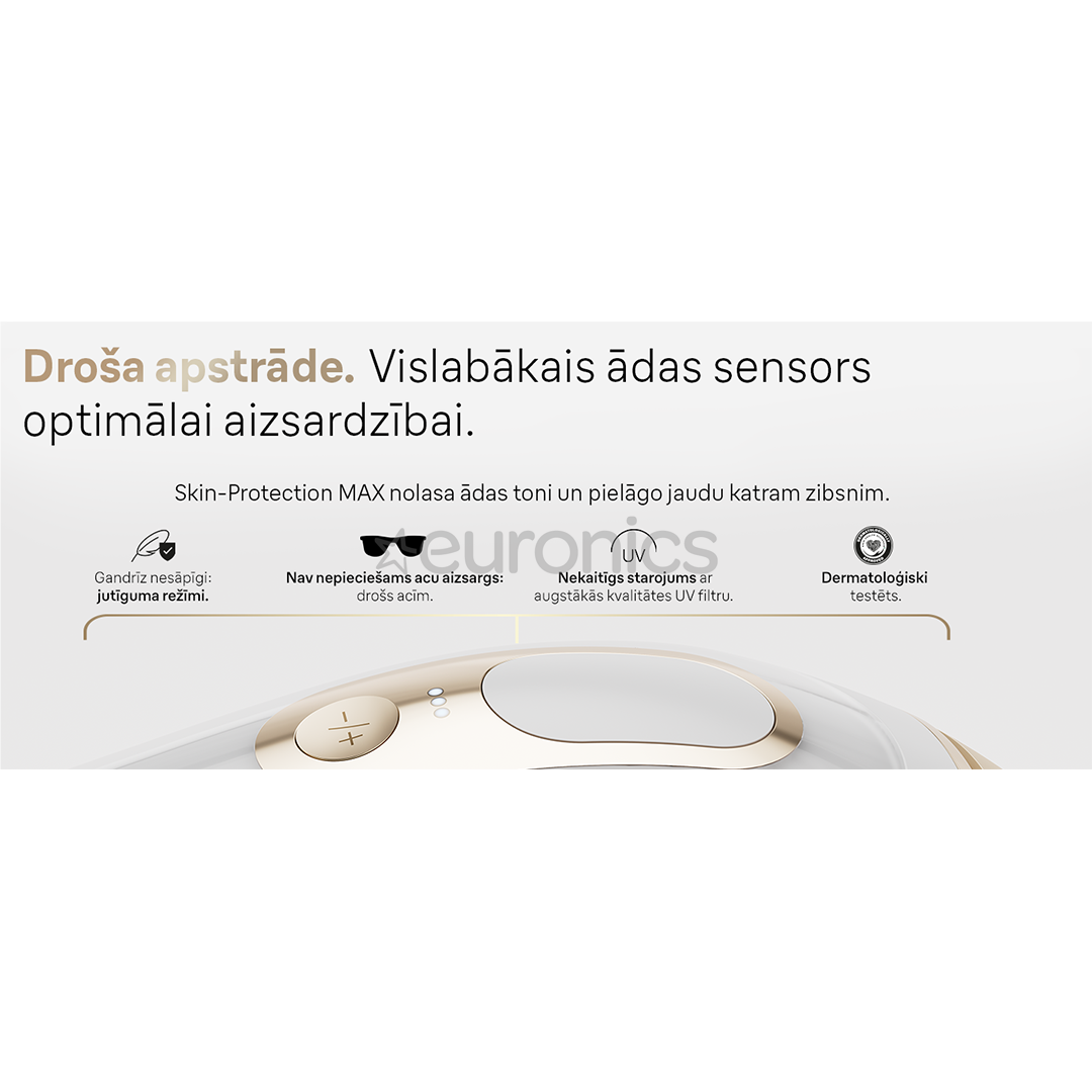 Braun Silk-expert Pro 5, balta/zelta - Fotoepilators