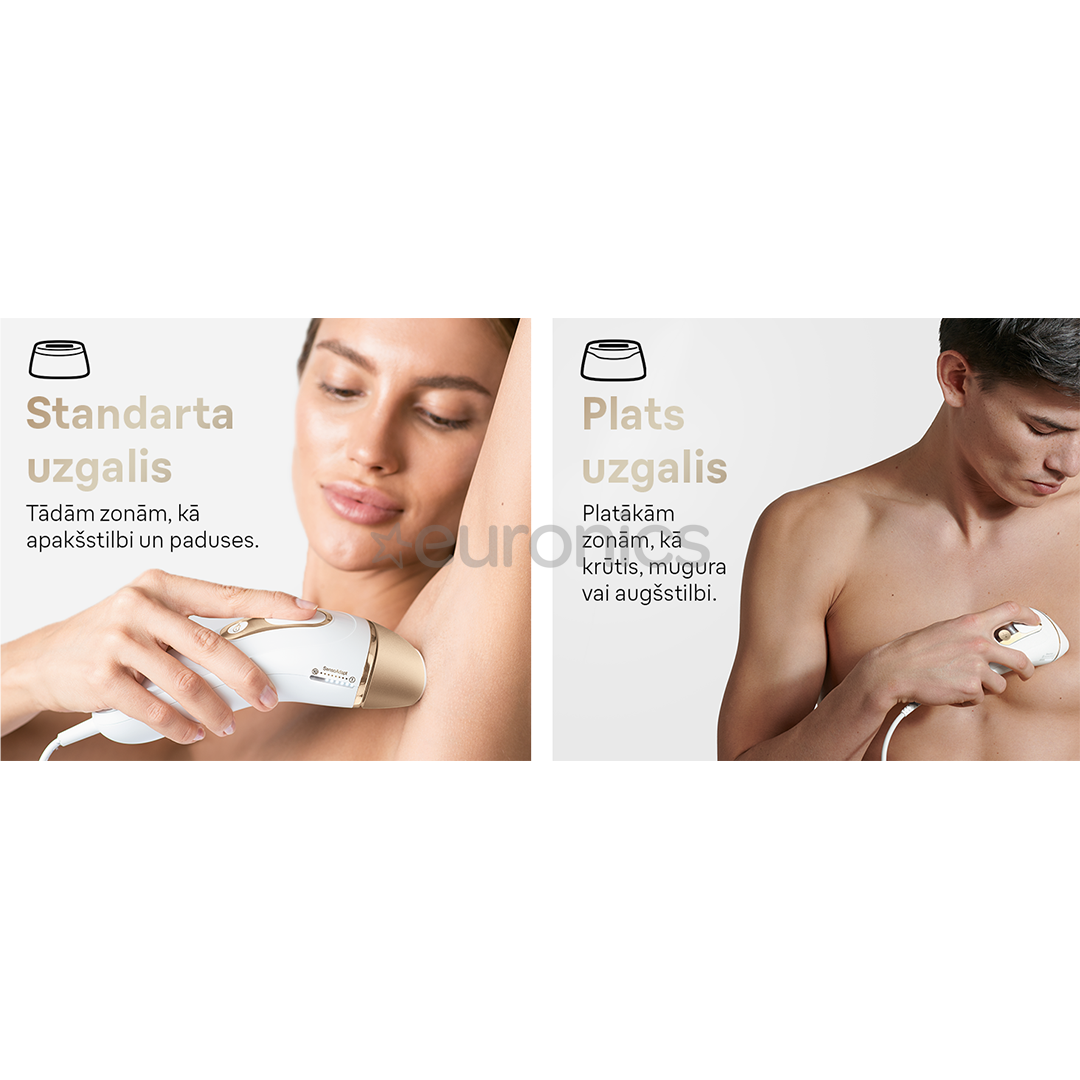 Braun Silk-expert Pro 5, balta/zelta - Fotoepilators