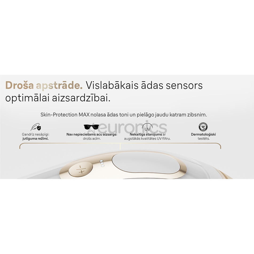 Braun Silk-expert Pro 5, balta/zelta - Fotoepilators