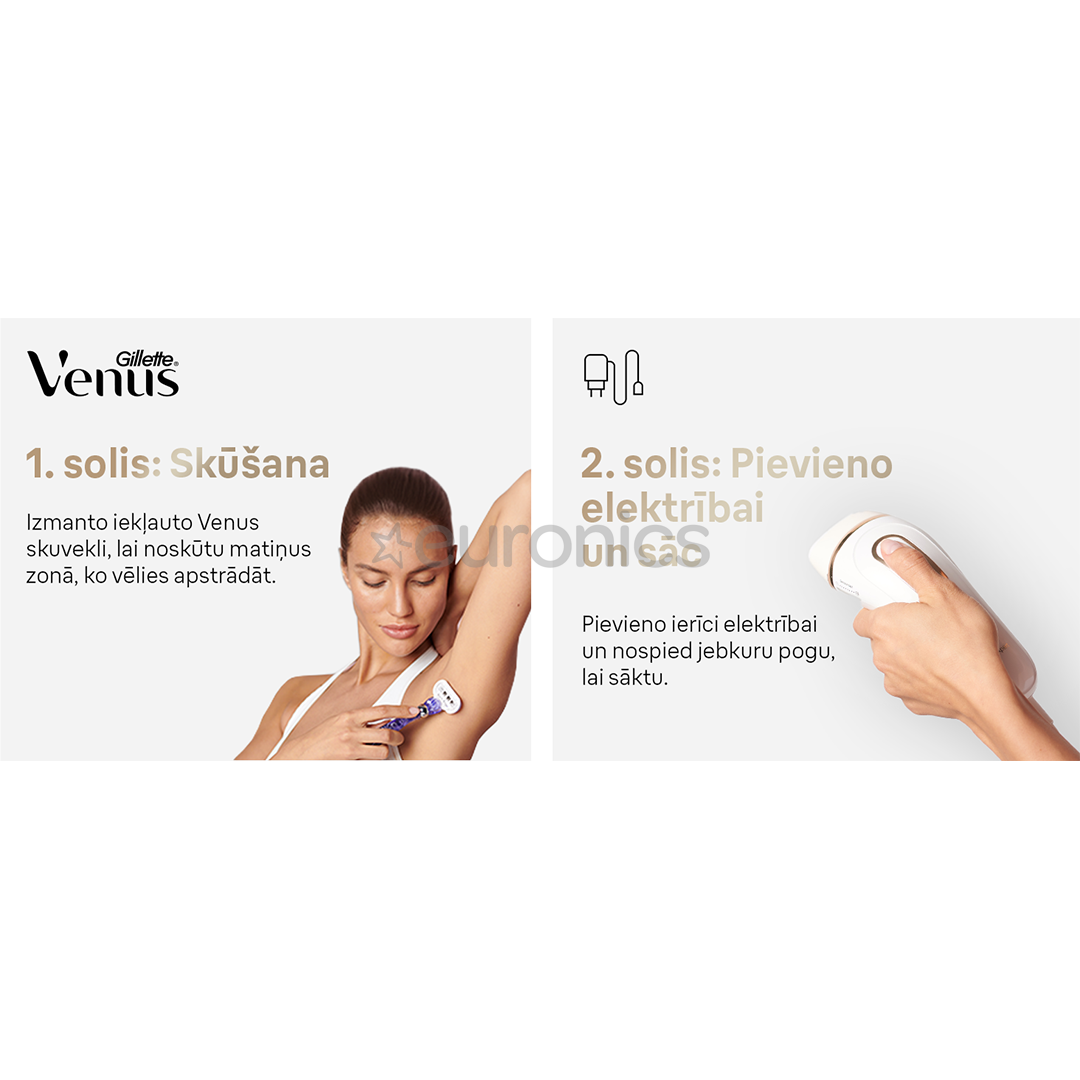 Braun Silk-expert Pro 5, balta/zelta - Fotoepilators