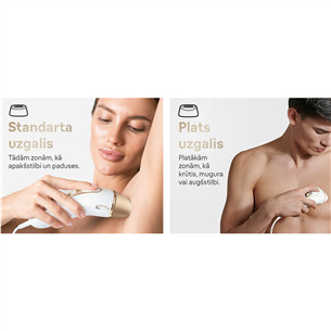 Braun Silk-expert Pro 5, balta/zelta - Fotoepilators