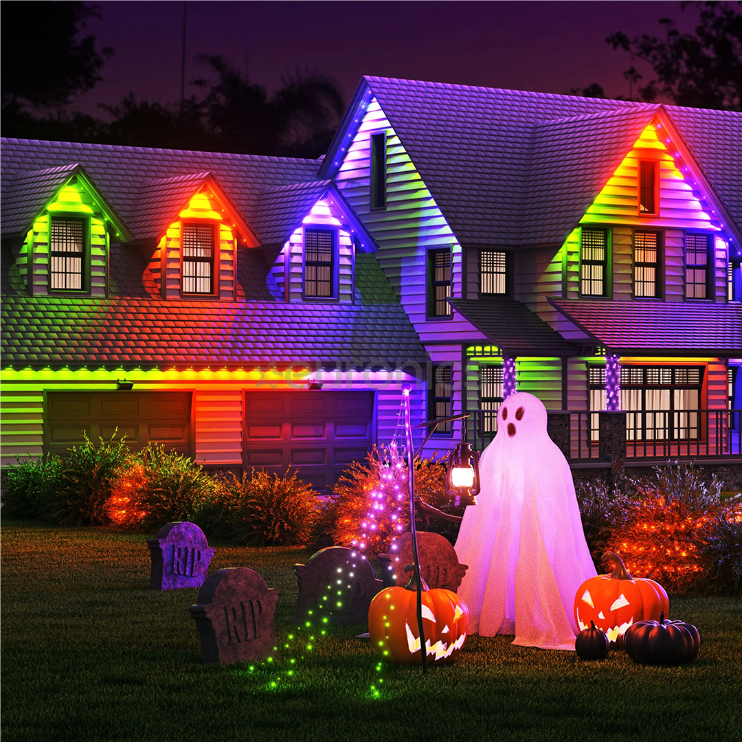 Nanoleaf Smart Multicolor Permanent Outdoor Lights Expansion Pack, 5 м, RGB, белый - Дополнительный комплект умных светодиодных светильников