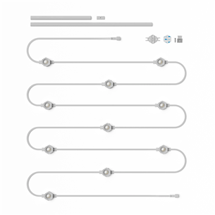 Nanoleaf Smart Multicolor Permanent Outdoor Lights Expansion Pack, 5 м, RGB, белый - Дополнительный комплект умных светодиодных светильников