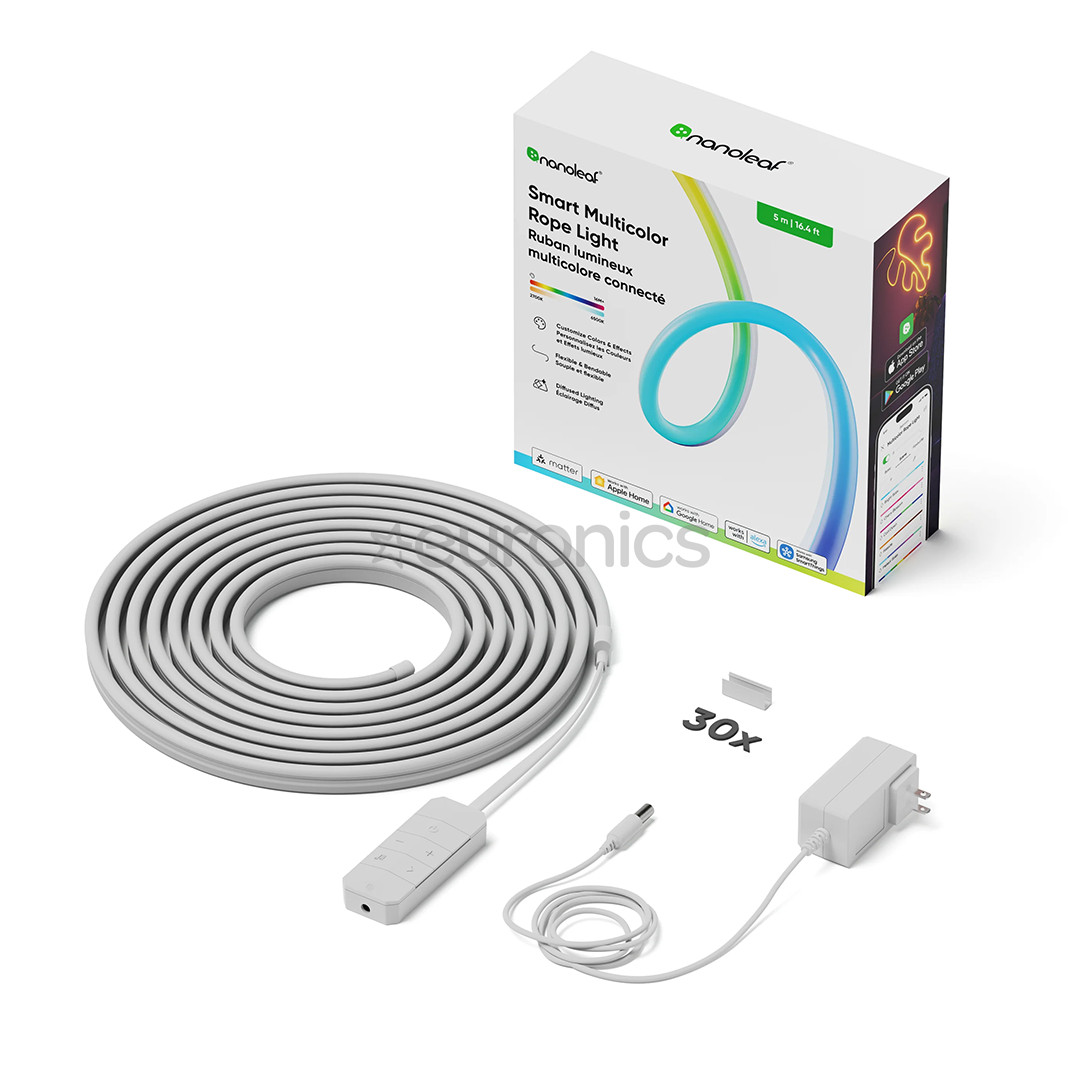 Nanoleaf Matter Smart Multicolor Rope Light, 5 m, RGB, white -  LED Lightstrip