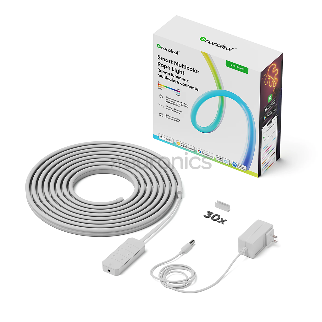 Nanoleaf Matter Smart Multicolor Rope Light, 5 м, RGB, белый - Умная светодиодная лента