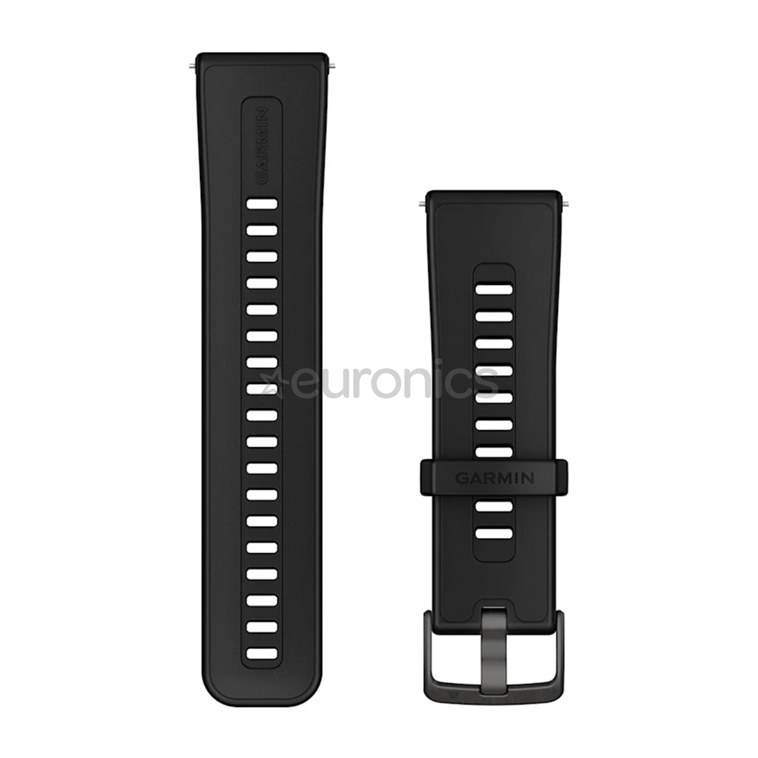 Garmin Quick Release Bands, 24 mm, silicone, melna - Siksniņa pulkstenim