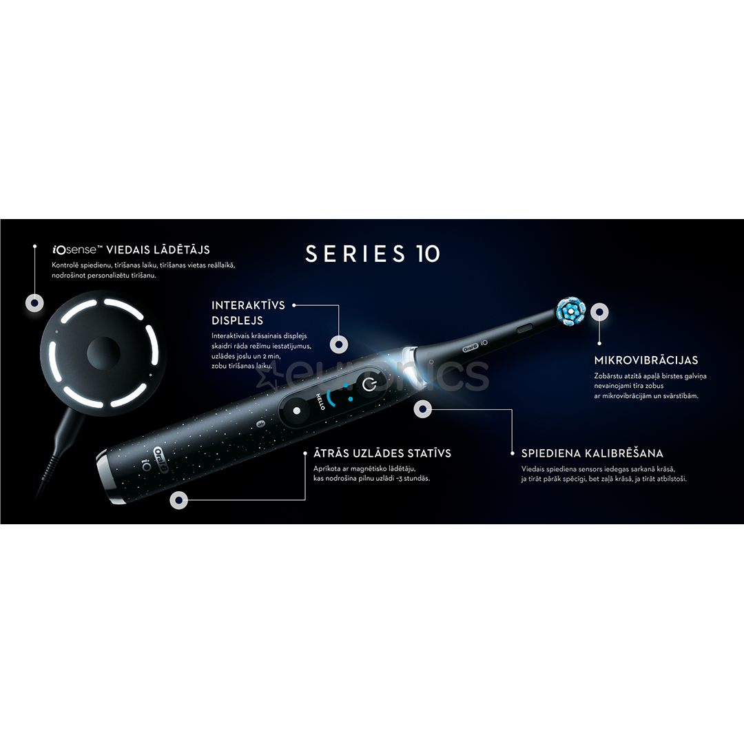 Braun Oral-B iO 10, black - Electric toothbrush