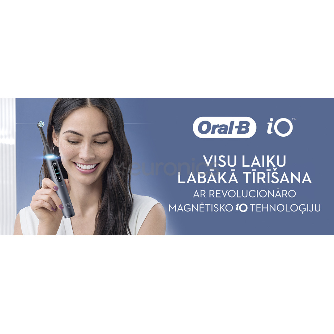 Braun Oral-B iO 8, ceļojumu futrālis, melna/pelēka - Elektriskā zobu birste