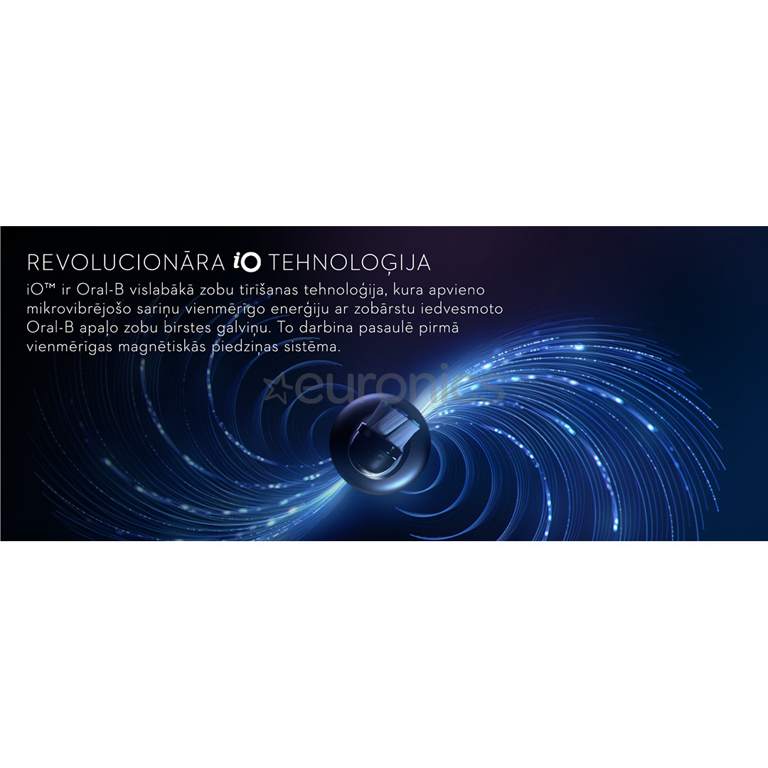 Braun Oral-B iO 8, ceļojumu futrālis, melna/pelēka - Elektriskā zobu birste