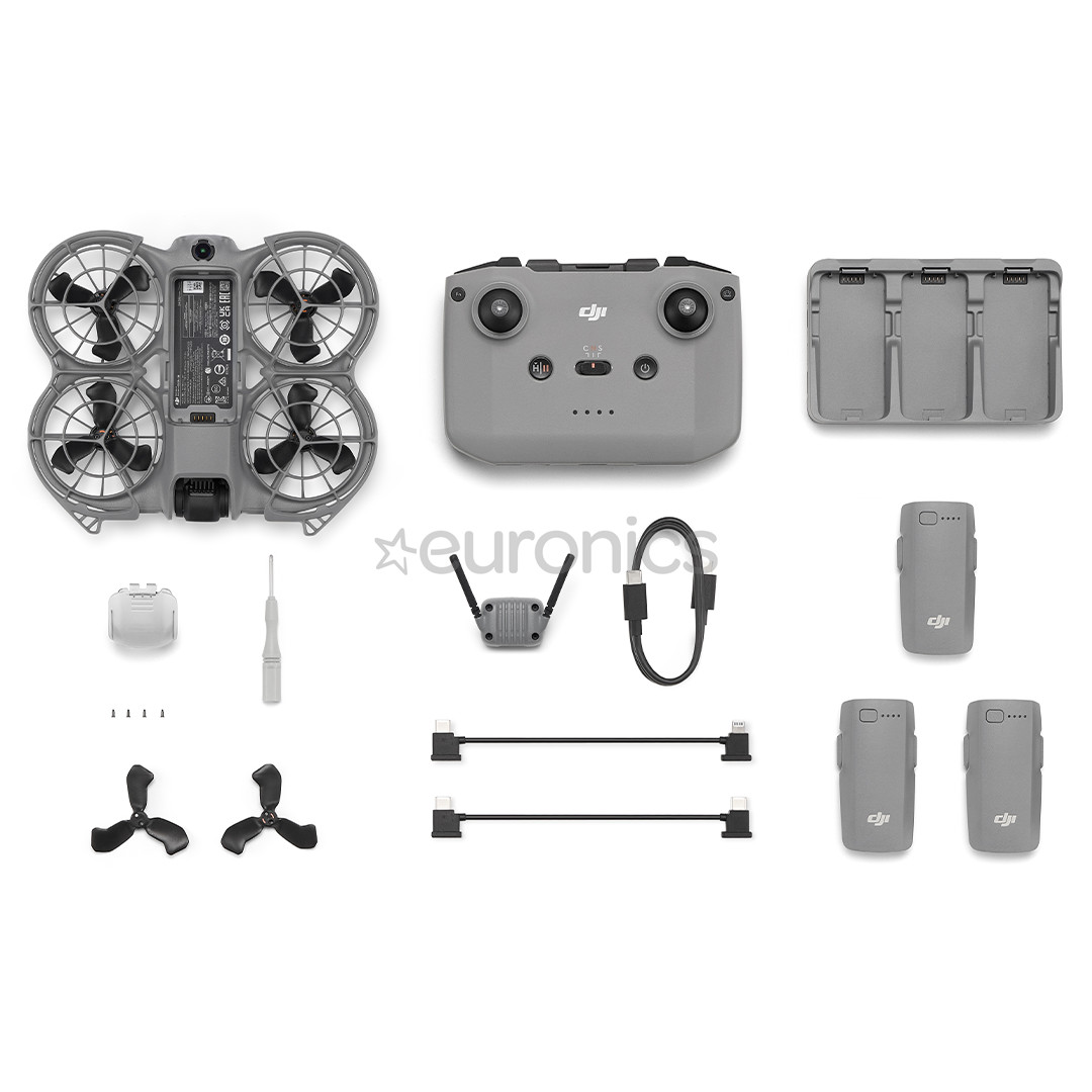 DJI Neo 2 Fly More Combo, RC-N3, pelēka - Radio vadāms lidaparāts