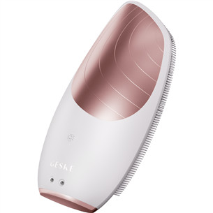 Geske Sonic Thermo Facial Brush | 6 in 1, balta/rozā - Ierīce sejas ādas kopšanai