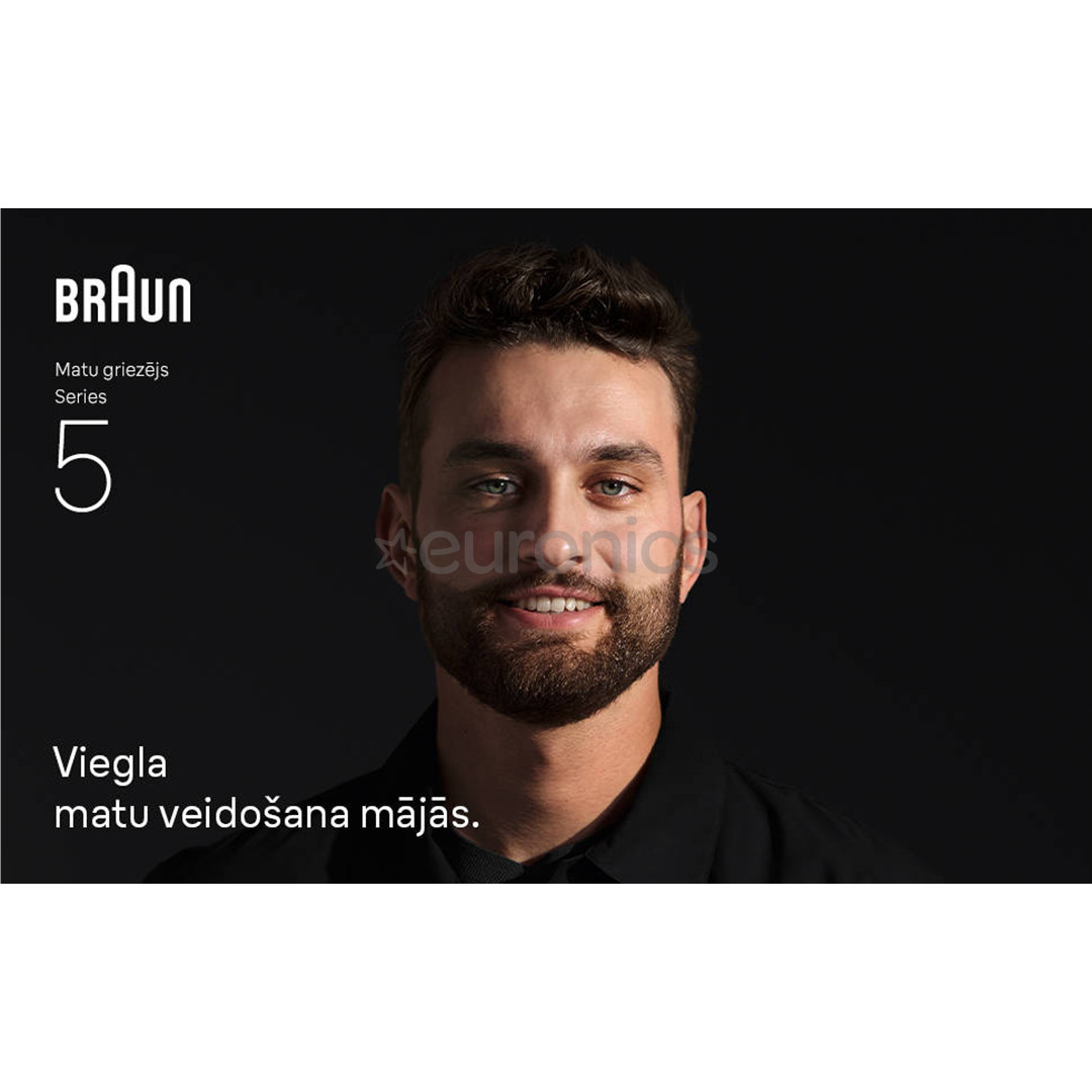 Braun Hair Clipper Series 5, melna - Matu griežamā mašīna