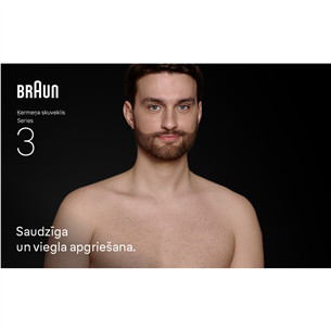 Braun Series 3, balta - Ķermeņa trimmeris