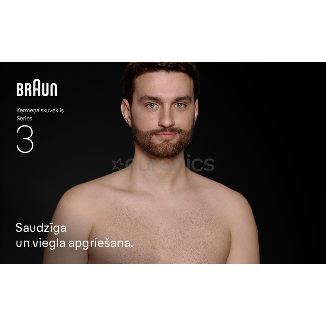 Braun Series 3, balta - Ķermeņa trimmeris