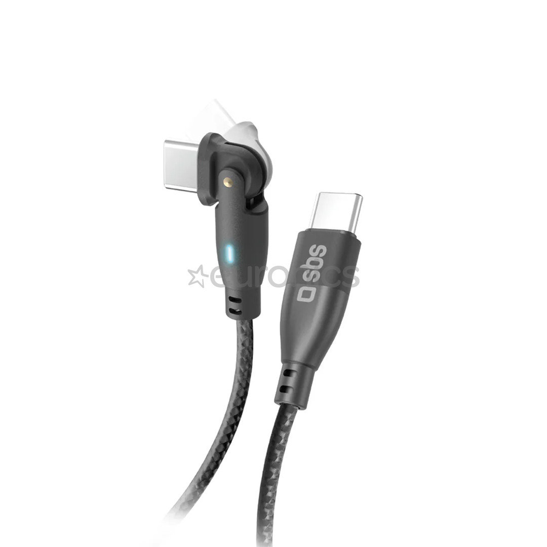 SBS Flexi, 60 W, 1 m, USB-C, gray - Cable