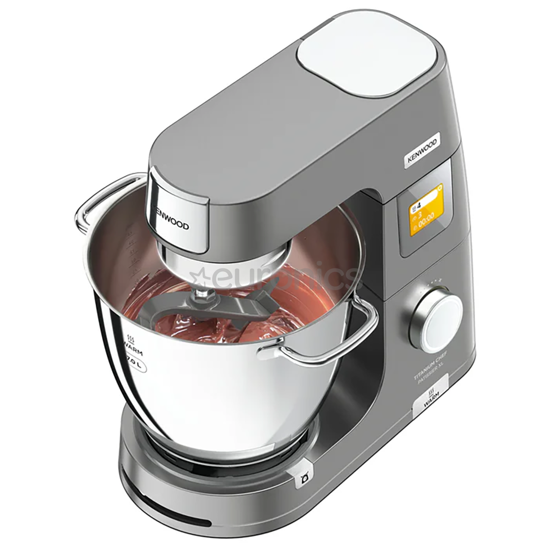 Kenwood Titanium Chef Patissier XL, 7 L/5 L, 1400 W, pelēka - Virtuves kombains