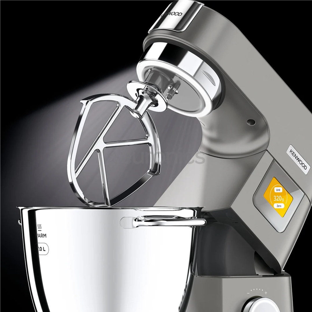 Kenwood Titanium Chef Patissier XL, 7 L/5 L, 1400 W, pelēka - Virtuves kombains