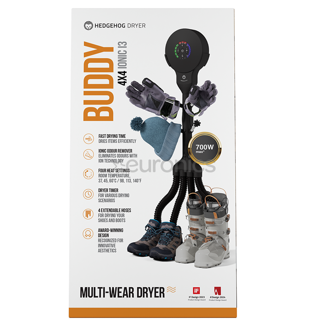 Hedgehog Buddy, 4x4, черный - Сушилка для обуви