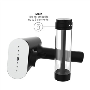 SteamOne Karl 2, 2000 W, melna - Rokas apģērbu tvaicētājs