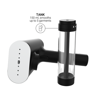 SteamOne Karl 2, 2000 W, melna - Rokas apģērbu tvaicētājs