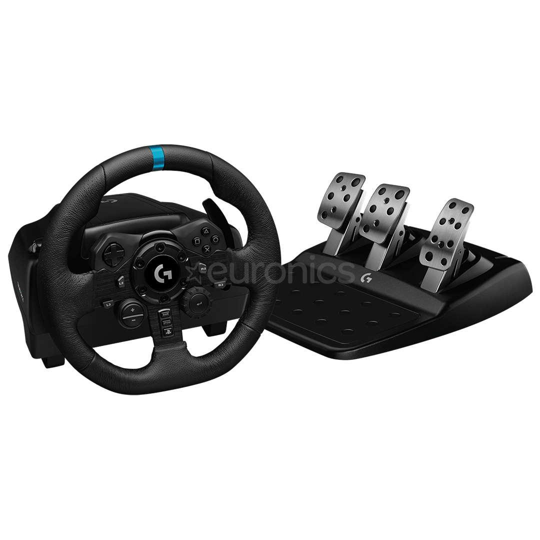 Logitech G923 + Driving Force Shifter, PC, PlayStation, black - Wheel