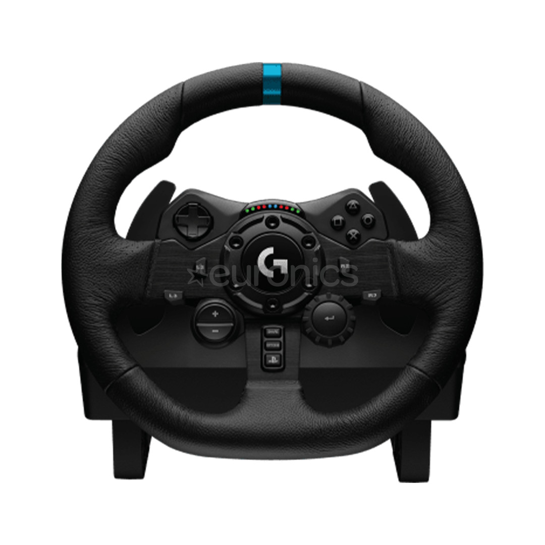 Logitech G923 + Driving Force Shifter, PC, PlayStation, black - Wheel