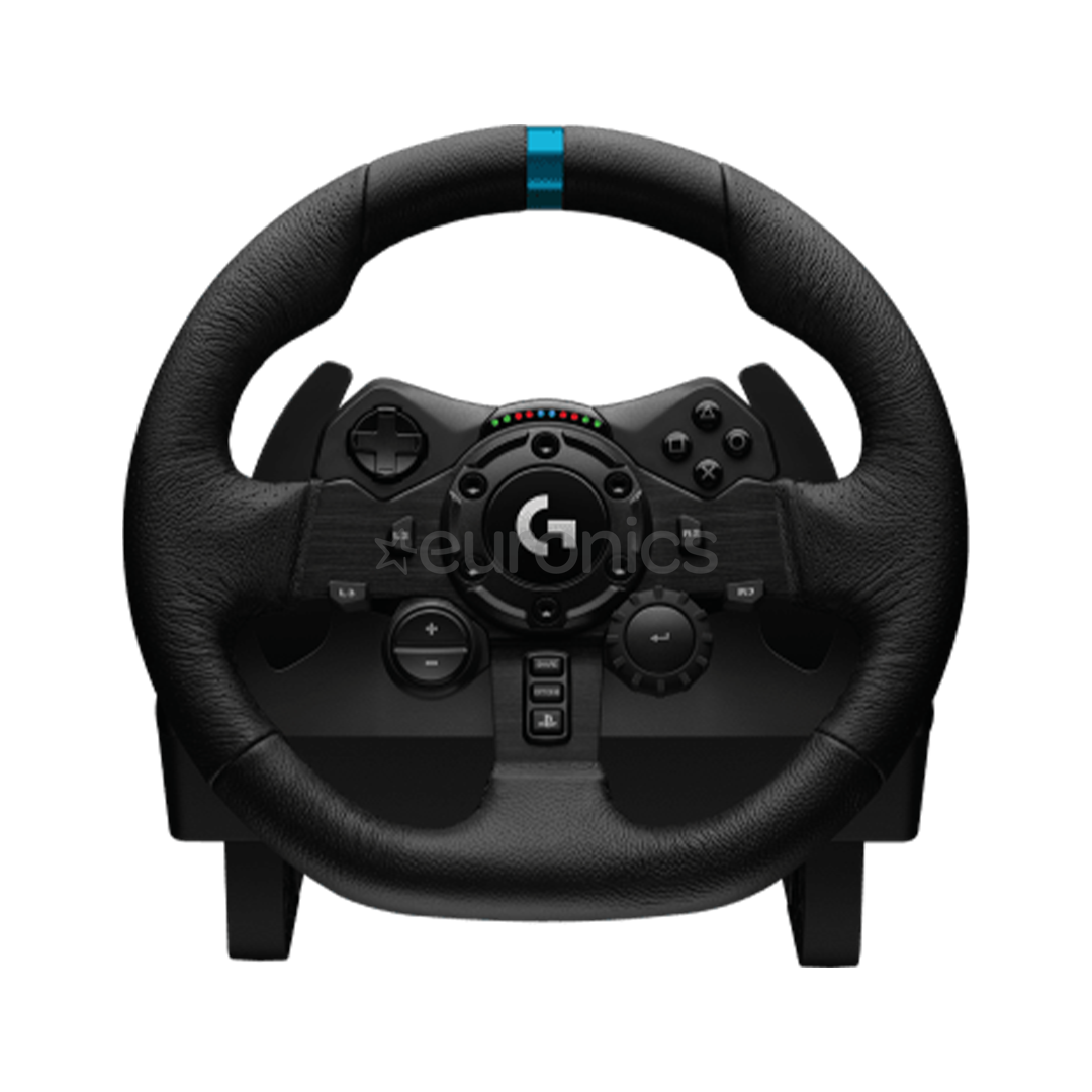 Logitech G923 + Driving Force Shifter, PC, PlayStation, black - Wheel