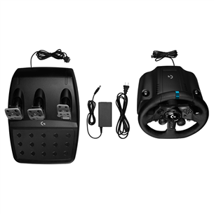 Logitech G923 + Driving Force Shifter, PC, PlayStation, black - Wheel