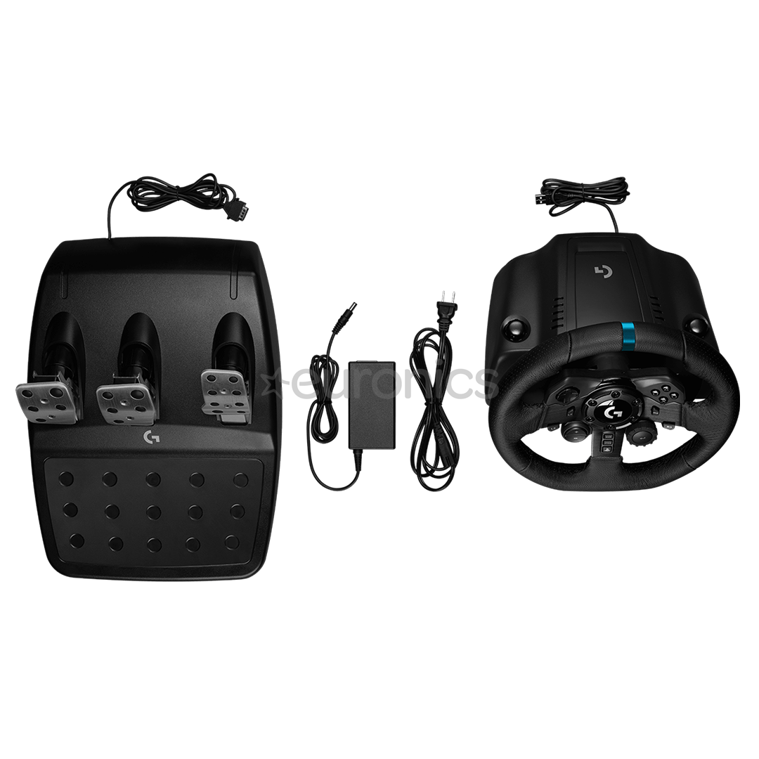 Logitech G923 + Driving Force Shifter, PC, PlayStation, black - Wheel