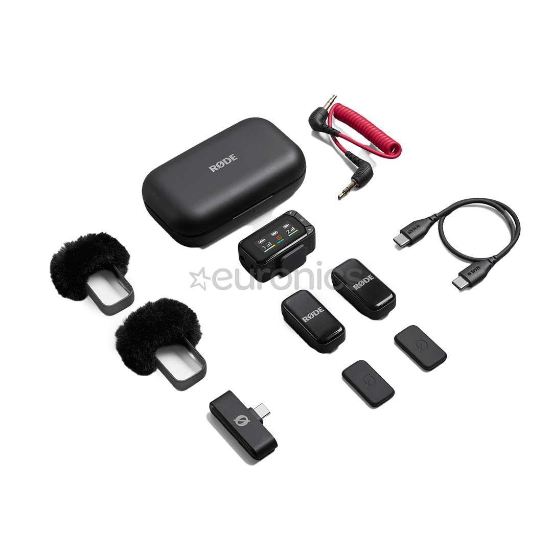 RODE Wireless Micro Camera Kit, USB-C, melna - Bezvadu mikrofons