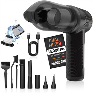 Hedgehog Turbovac, melna - Rokas putekļu sūcējs